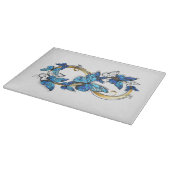 Symbol Infinity of Blue Morpho Butterflies カッティングボード (角)