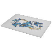 Symbol Infinity of Blue Morpho Butterflies カッティングボード (角)