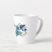 Symbol Infinity of Blue Morpho Butterflies カフェラテマグ (右アングル)