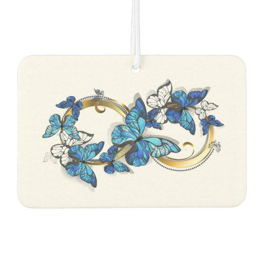 Symbol Infinity of Blue Morpho Butterflies カーエアーフレッシュナー (正面)