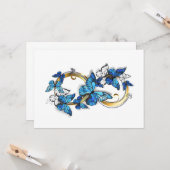 Symbol Infinity of Blue Morpho Butterflies カード (正面/裏面インサイチュ)