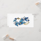 Symbol Infinity of Blue Morpho Butterflies カード (正面/裏面インサイチュ)