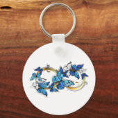 Symbol Infinity of Blue Morpho Butterflies キーホルダー (裏面)