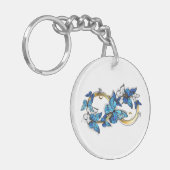 Symbol Infinity of Blue Morpho Butterflies キーホルダー (正面左)