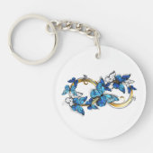 Symbol Infinity of Blue Morpho Butterflies キーホルダー (正面)