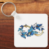 Symbol Infinity of Blue Morpho Butterflies キーホルダー (正面)