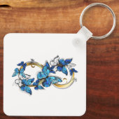 Symbol Infinity of Blue Morpho Butterflies キーホルダー (裏面)