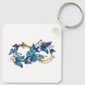 Symbol Infinity of Blue Morpho Butterflies キーホルダー (裏面)