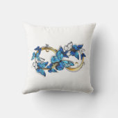 Symbol Infinity of Blue Morpho Butterflies クッション (裏面)