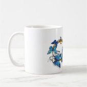 Symbol Infinity of Blue Morpho Butterflies コーヒーマグカップ (左)