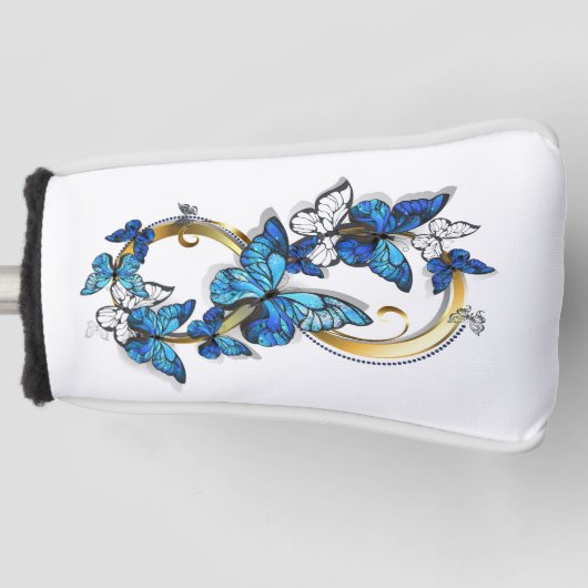 Symbol Infinity of Blue Morpho Butterflies ゴルフヘッドカバー (正面)