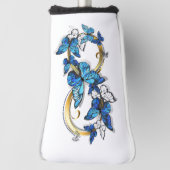 Symbol Infinity of Blue Morpho Butterflies ゴルフヘッドカバー (回転90)