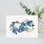 Symbol Infinity of Blue Morpho Butterflies サンキューカード (スタンド正面)