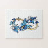Symbol Infinity of Blue Morpho Butterflies ジグソーパズル (横)