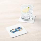 Symbol Infinity of Blue Morpho Butterflies スクエアペーパーコースター (インサイチュ)