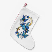 Symbol Infinity of Blue Morpho Butterflies スモールクリスマスストッキング (正面 (吊り時))