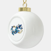 Symbol Infinity of Blue Morpho Butterflies セラミックボールオーナメント (右)