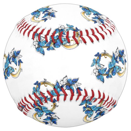 Symbol Infinity of Blue Morpho Butterflies ソフトボール (裏面)