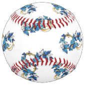 Symbol Infinity of Blue Morpho Butterflies ソフトボール (正面)