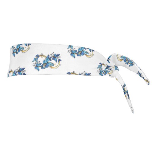 Symbol Infinity of Blue Morpho Butterflies タイヘッドバンド (回転90)