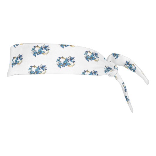Symbol Infinity of Blue Morpho Butterflies タイヘッドバンド (回転90)