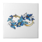 Symbol Infinity of Blue Morpho Butterflies タイル (正面)