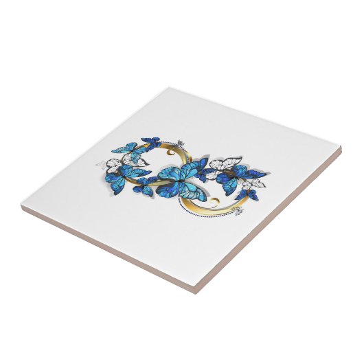 Symbol Infinity of Blue Morpho Butterflies タイル (側面)
