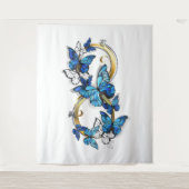 Symbol Infinity of Blue Morpho Butterflies タペストリー (正面)