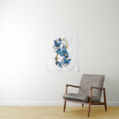 Symbol Infinity of Blue Morpho Butterflies タペストリー (インサイチュ)