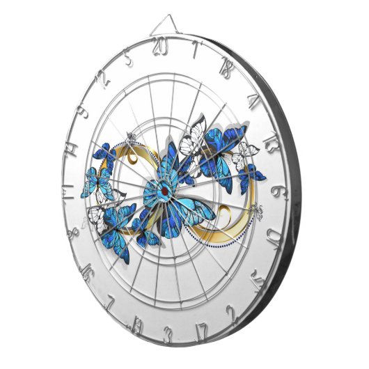 Symbol Infinity of Blue Morpho Butterflies ダーツボード (正面右)