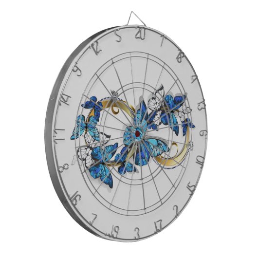 Symbol Infinity of Blue Morpho Butterflies ダーツボード (正面左)