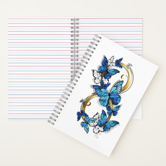 Symbol Infinity of Blue Morpho Butterflies ノートブック (内側)