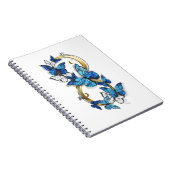 Symbol Infinity of Blue Morpho Butterflies ノートブック (右側)