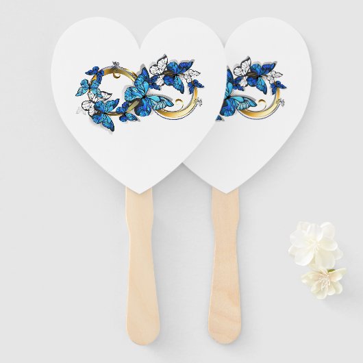 Symbol Infinity of Blue Morpho Butterflies ハンドファン (正面&裏面)