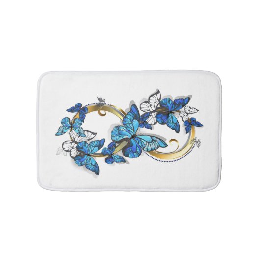 Symbol Infinity of Blue Morpho Butterflies バスマット (正面)
