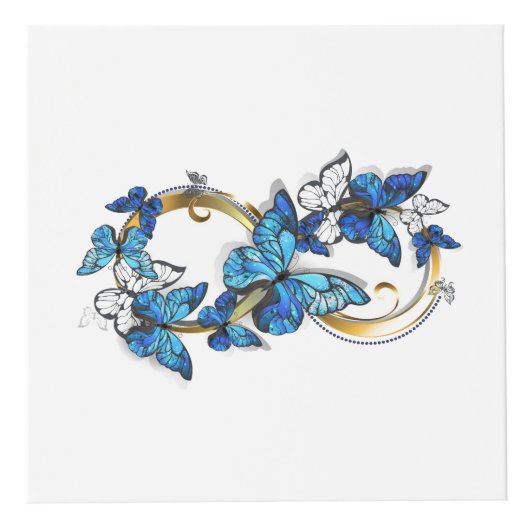 Symbol Infinity of Blue Morpho Butterflies フォトキューブ (正面)
