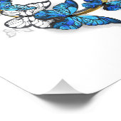 Symbol Infinity of Blue Morpho Butterflies フォトプリント (角)
