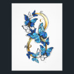 Symbol Infinity of Blue Morpho Butterflies フォトプリント<br><div class="desc">Symbol infinity of gold,  decorated with realistic blue butterflies morpho on a white background. Design with butterflies. Morpho. Design with blue butterflies morpho.</div>