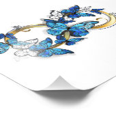 Symbol Infinity of Blue Morpho Butterflies フォトプリント (角)