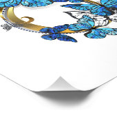 Symbol Infinity of Blue Morpho Butterflies フォトプリント (角)
