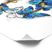 Symbol Infinity of Blue Morpho Butterflies フォトプリント (角)