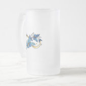 Symbol Infinity of Blue Morpho Butterflies フロストグラスビールジョッキ (正面左)