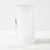 Symbol Infinity of Blue Morpho Butterflies フロストグラスビールジョッキ (中央)