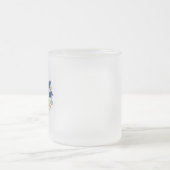 Symbol Infinity of Blue Morpho Butterflies フロストグラスマグカップ (中央)