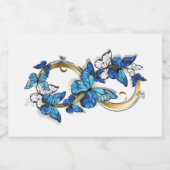 Symbol Infinity of Blue Morpho Butterflies フードラベル (シングルラベル)