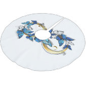 Symbol Infinity of Blue Morpho Butterflies ブラッシュドポリエステルツリースカート (アングル)