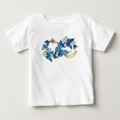 Symbol Infinity of Blue Morpho Butterflies ベビーTシャツ (正面)