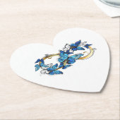Symbol Infinity of Blue Morpho Butterflies ペーパーコースター (アングル)