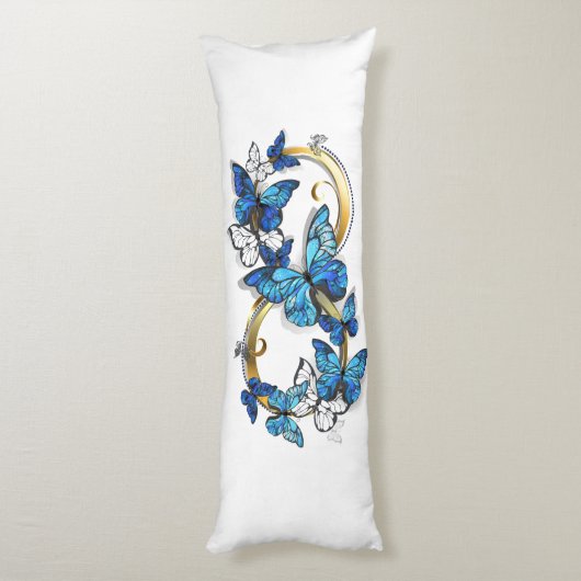 Symbol Infinity of Blue Morpho Butterflies ボディピロー (裏面 (縦))