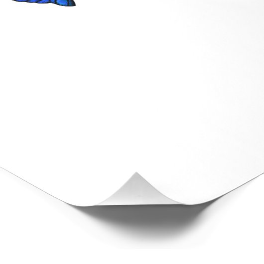 Symbol Infinity of Blue Morpho Butterflies ポスター (コーナー)